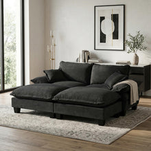 Load image into Gallery viewer, Modular Sectional Sofa With Movable Ottoman &amp; Pillows
