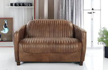 Load image into Gallery viewer, Leather Loveseat - Brown
