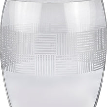 Load image into Gallery viewer, With Geometric Pattern Oval Table Vase - Clear
