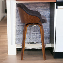 Load image into Gallery viewer, Swivel Low Back Counter Height Bar Chair - Brown
