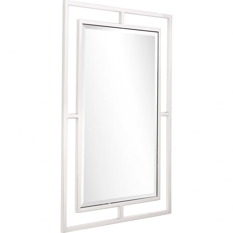 42" Metal Framed Accent Mirror - Silver