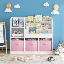 Load image into Gallery viewer, Bookcase And Bookshelf With 3 Collapsible Drawers, Multifunctional Display Stand
