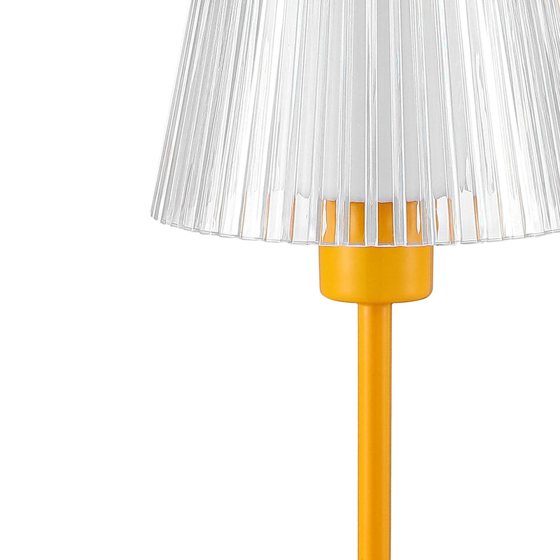 USB Table Lamp With Empire Shade - Orange