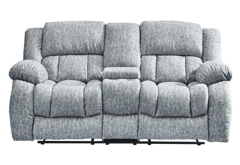 Manual Reclining Loveseat With Storage - Light Gray