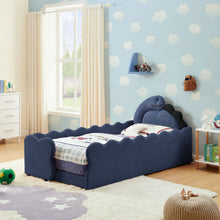 Load image into Gallery viewer, Cute Dinosaur Shaped Bed With Safety Guardrail, Toddler Frame
