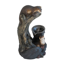 Load image into Gallery viewer, Decorative Water Foutain With Otter Design, With Light And Pump, For Indoor And Outdoor - Brown
