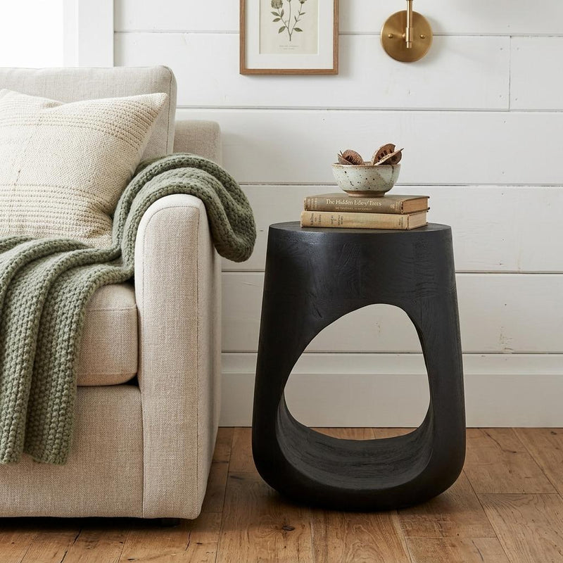 Round End Table (729078) - Black