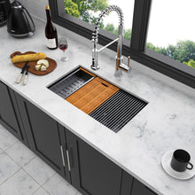 Load image into Gallery viewer, Workstation Kitchen Sink, Single Bowl Undermount 16 Gauge Stainless Steel - White
