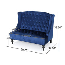 Load image into Gallery viewer, Nurturing - Upholstered Loveseat With Wing Back And Diamond Tufting
