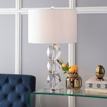 Load image into Gallery viewer, Novelty Table Lamp With Drum Shade - Clear / White
