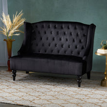 Load image into Gallery viewer, Nurturing - Upholstered Loveseat With Wing Back And Diamond Tufting
