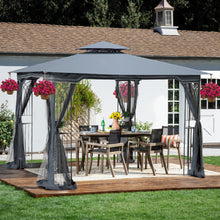 Load image into Gallery viewer, Patio Gazebo Tent With Ventilated Double Roof And Mosquito Net
