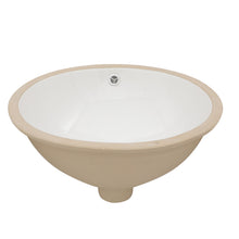 Load image into Gallery viewer, Elegant Ceramic Oval Undermount Bathroom Sink With Overflow
