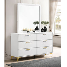 Load image into Gallery viewer, James - 6 Drawer Dresser With Mirror - White
