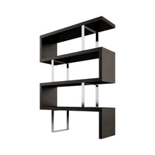 Load image into Gallery viewer, Three Tier Etagere Bookcase (555008) - Black / Silver
