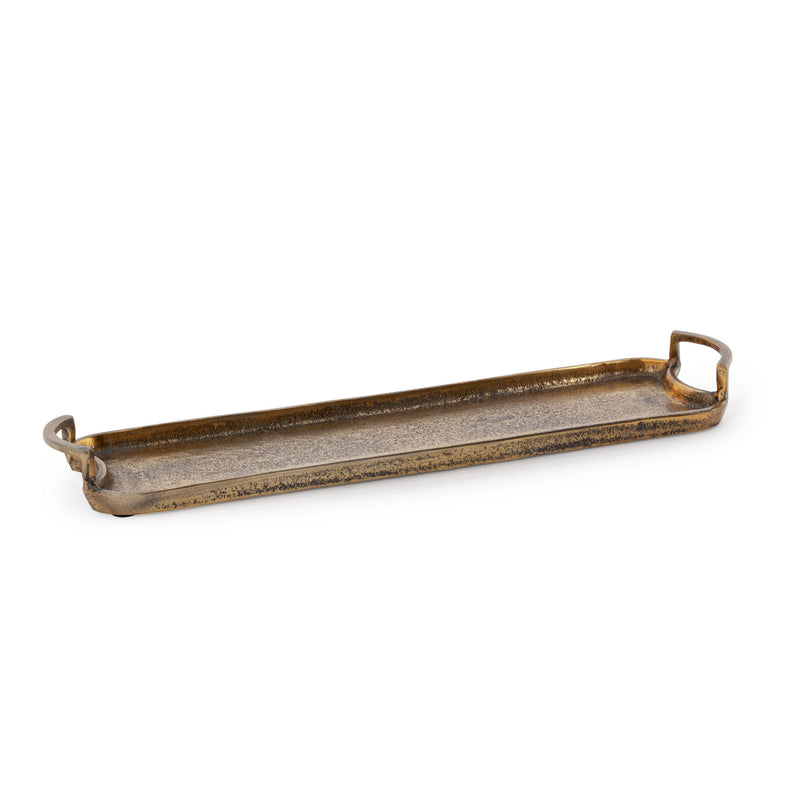 21" Cast Iron Vanity Tray - Antiqued Gold
