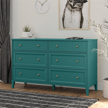 Load image into Gallery viewer, Monticello - 6 Drawer Dresser - Green
