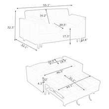 Load image into Gallery viewer, Sofa Bed With Pockets, 3 In 1 Convertible For Living Room
