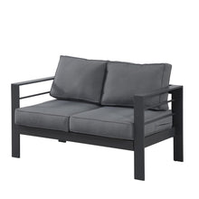 Load image into Gallery viewer, All Weather Patio Loveseat With Thick Cushions - Gray / Gray
