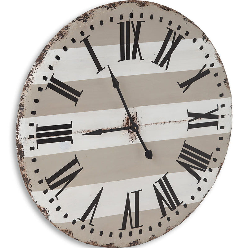 Analog Round Wall Clock - Gray / White