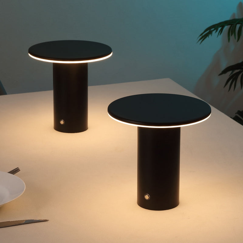 USB Table Lamps LED (Set of 2) - Black