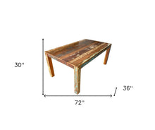 Load image into Gallery viewer, 72" Solid Wood Dining Table - Brown
