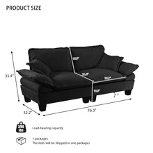 Load image into Gallery viewer, 2 Seater Modular Loveseat With Curved Armrests
