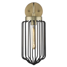 Load image into Gallery viewer, Metal Cage Wall Sconce - Gold / Black
