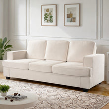 Load image into Gallery viewer, Modern Sofa, Comfortable 3 Seater Couch With Deep Seating, Loose Back Cushions, Wide Arms
