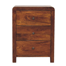 Load image into Gallery viewer, 24" Solid Wood Three Drawer Nightstand - Chestnut
