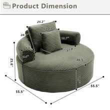 Load image into Gallery viewer, Round Sofa Bed With 3 Pillows For Living Room
