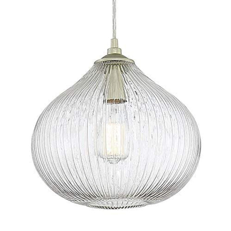 Kitchen Island Metal Dimmable Chandelier With Shades - Silver