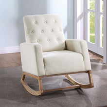 Load image into Gallery viewer, Rocker Chair With Tufted Back - Beige / Ivory
