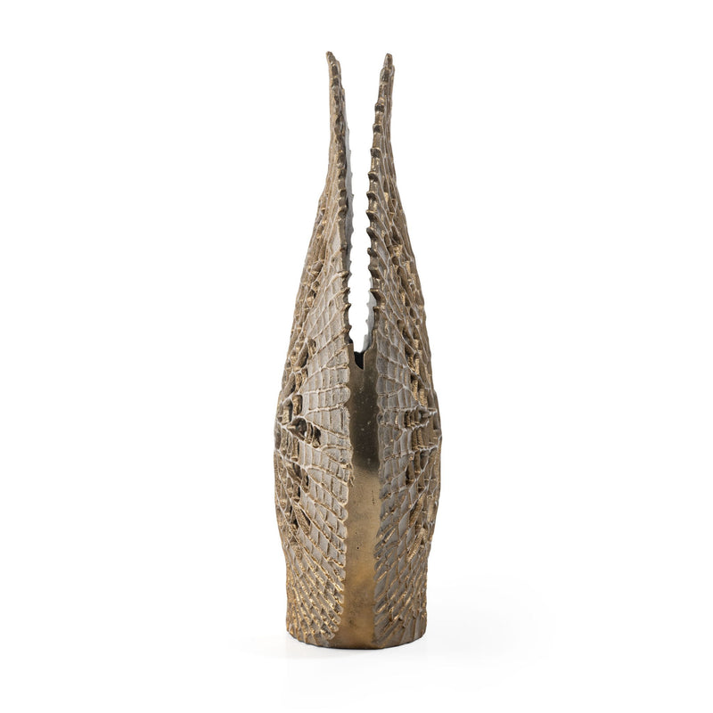 Abstract Oval Table Vase - Gold