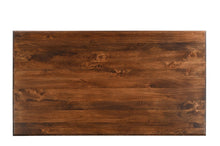 Load image into Gallery viewer, 75" Wood Double Pedestal Base Dining Table - Dark Brown
