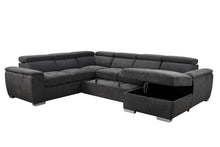 Load image into Gallery viewer, 125&quot; Modern U Shaped 7-seat Sectional Sofa Couch with Adjustable Headrest, Sofa Bed with Storage Chaise-Pull Out Couch Bed for Living Room ,Dark Gray
