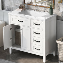 Load image into Gallery viewer, Modern Bathroom Vanity With Sink, Freestanding Design With Drawers And Doors
