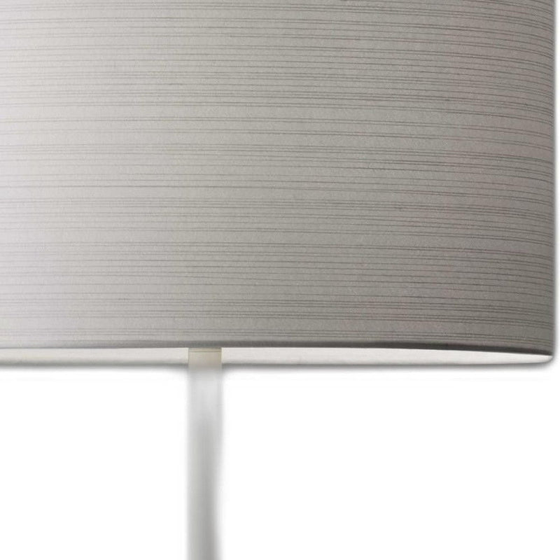 Metal Table Lamp - White On White
