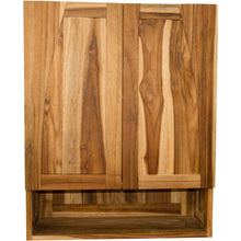 Load image into Gallery viewer, Solid Wood Frame Wall Mounted Accent Cabinet - Brown
