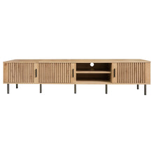 Load image into Gallery viewer, 78" TV Stand For TVs Up To 85" With Closed Storage, Living Room Entertainment Center - Natural Wood
