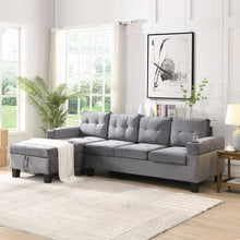 Load image into Gallery viewer, Modern Sectional Sofa Set With L Shape Chaise Lounge And Storage
