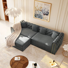 Load image into Gallery viewer, 3-In-1 Convertible Sleeper Sofa With Movable Ottoman For Living Room
