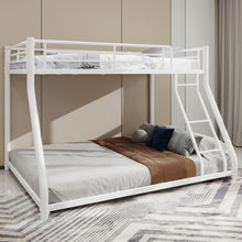 Load image into Gallery viewer, Bunk Bed Frame With Ladder And Guardrail, Heavy Duty Noise Free Design Metal Construction
