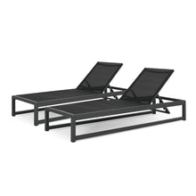Load image into Gallery viewer, Outdoor Nylon Mesh Chaise Lounge, (Set of 2)
