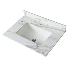 Load image into Gallery viewer, Elegant Vanity Top With Undermount Sink And Backsplash, Sintered Stone
