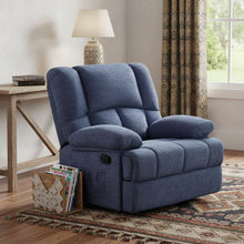 Load image into Gallery viewer, Polyester Blend Manual Recliner (718702) - Blue
