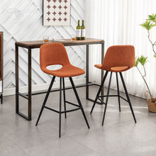 Load image into Gallery viewer, Porth - 28.25" Fabric Kitchen Counter Height Stools (Set of 2) - Orange
