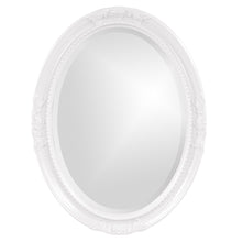 Load image into Gallery viewer, Oval Mirror In A Glossy Frame - White
