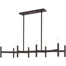 Load image into Gallery viewer, 19" Eight Light Dimmable Chandelier With Shades - Bronze
