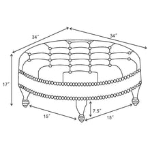 Load image into Gallery viewer, Oatmeal Cocktail Ottoman - Beige

